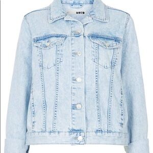 Topshop Moto Jean Jacket - Light